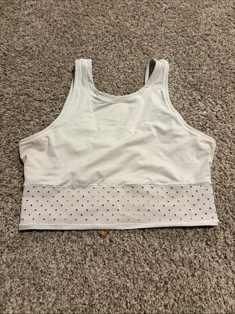 lululemon athletica Light Blush U-back Sports Bra with Polka Dot Holes Band
